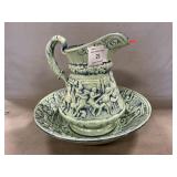 Ceramic Pitcher & Bowl