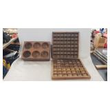 (1) Antique Wooden Cash Coin Tray (12"×8.5") &