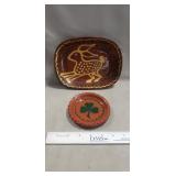 (1) Redware Pottery Dish By Jeff White, Lebanon,