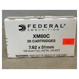 (20) Rounds Of Federal 7.62x51mm Ammo
