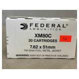 (20) Rounds Of Federal 7.62x51mm Ammo