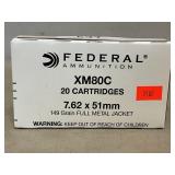 (20) Rounds Of Federal 7.62x51mm Ammo