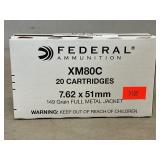 (20) Rounds Of Federal 7.62x51mm Ammo