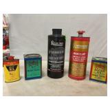 Assorted Shotgun & Pistol Smokeless Powder, Gun
