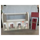 Wooden Caddy, Restored n Toilet Brush Holder