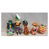 (5) Assorted Christopher Radko Halloween Glass