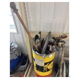 Vtg Barrel w/ Golf Clubs and More