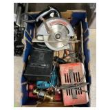Box Lot With Black & Decker Circular Saw, Schauer