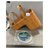 Longaberger Stair Step It Up Basket With Fishing
