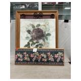Coat Hook Board, Floral Wall Hangers