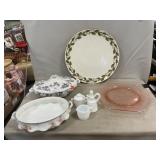 Tureens (1 W/O Lid), Pink Depression, Milk Glass,