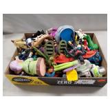 Tray Lot Of Assorted Action Figures, Toys & More