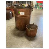 Copper-Colored Trash Can, Copper Pot