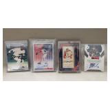 (4) Autographed Sports Cards (Three Baseball