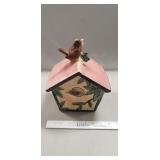 (1) McCoy Pottery "Wren On Birdhouse" Cookie Jar