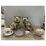 Pair Of Staffordshire-Style Pug Mantel Dogs