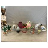 Fitz & Floyd Jam jar, Porcelain Birds, Art Glass