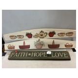 (3) Wooden Wall Plaques