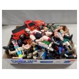Tray Lot Of Assorted Action Figures, Toys & More