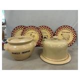 Moira Pottery Cheese Dome & Bean Pot, Park