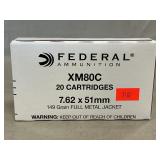 (20) Rounds Of Federal 7.62x51mm Ammo