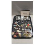Tray Of Assorted Jewelry, Pins & More