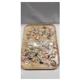 Tray Of Assorted Jewelry, Pins & More