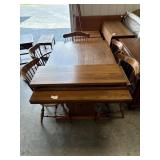 Table, 5 Chairs & 2 Extensions