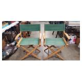 (2) Director Style Folding Chairs