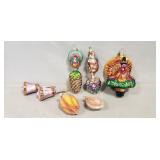 (7) Christopher Radko Glass Christmas Ornaments