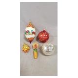 (5) Christopher Radko Glass Christmas Ornaments