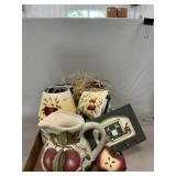 Candle Toppers & Assorted Country/Apple Decor