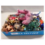 Tray Lot Of Assorted Plastic Animals & More