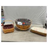 (3) Longaberger Baskets