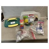 Case With Assorted Hooks, Lures, Split Rings,