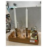 Gorham Musical Porcelain Birds, Candleholders,