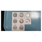 (6) U.S. Silver Franklin Half Dollar Coins & (2)