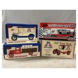 (3) Ertl "Big A Auto Parts" Die-Cast Truck Banks,