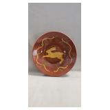 (1) Redware Pottery Plate By Joan Tatum (11"