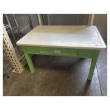 Painted Porcelain Enamel Top Table