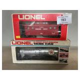 Lionel O Gauge Tanker & Caboose