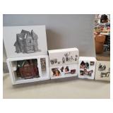 (1) Department 56 Porcelain Buildings & (2) Boxes