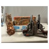 Resin Pistol Bookends, Tree Spirit, Avon Pistol