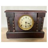Antique Sessions Mantel Clock With Key
