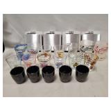(16) Assorted Advertising Shot Glasses, (2)