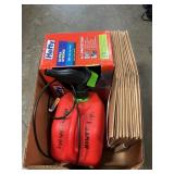 Box Lot With Fuel Can, Garbage & Paper Bags