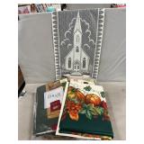 Vinyl & Damask Tablecloths, Wall Hanger