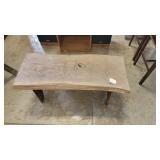 Live Edge Hand Made Bench; 38"x16-1/4"x16"