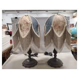 (2) Vintage Meyda Tiffany Parlor Lamps (21" Tall)