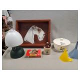 Wooden Serving Tray, Battery Operated Lantern,